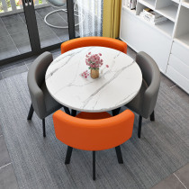 Negotiation fair table and chair combination small-sized dining table Home Leisure reception milk tea commercial store small round table