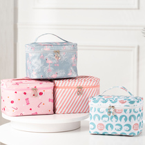 Portable large-capacity cosmetic bag female cute Korean cosmetic bag net red waterproof storage bag portable small ins