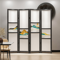 Screen partition Living room folding mobile baffle Office blocking bedroom modern simple new Chinese solid wood folding screen