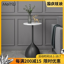 Danish MeiYiLi design Nordic ins marble coffee table living room sofa side few small round table round corner