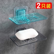 Wall-mounted drain soap box soap holder soap rack-free soap holder toilet soap holder toilet soap rack household