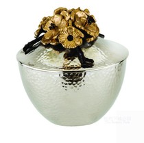 Spot New York Downtown Park imported gold branches pretty plum hand forged silver wave storage jar storage jar storage decorative jar