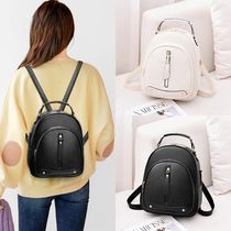 Hong Kong Flagship Net Red Mini Double Shoulder Bag Woman 2022 New Tide Fashion 100 Hitch Version Soft Leather Small Backpack Small Bag