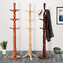 Clothes rack coat rack floor-to-ceiling solid wood floor-standing household hanger bedroom living room hanger modern and simple assembly