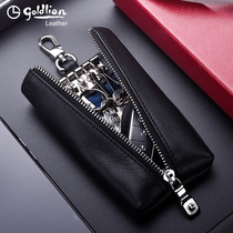 Kinley to key bag men genuine leather zipped waist hanging zero wallet key buckle cow leather universal car lock spoon bag woman