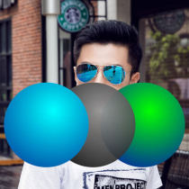 degree sunglasses female anti-ultraviolet sunglasses lens reflective color film myopia sunglasses male (two-piece)