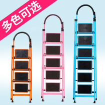 Portable small ladder Telescopic herringbone ladder Lifting folding engineering ladder Shrink ultra-light ladder Stairs Simple stainless steel ladder