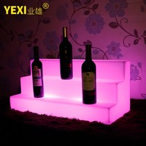 LED glowing trapezoidal display rack glowing wine rack Red Wine Beer display cabinet Bar nightclub home wine glass display