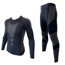 Foreign trade Womens sweating fast clothes outdoor fitness running sports tights long sleeve ski warm set