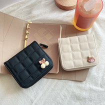 Small Cherry New Wallet Woman Style Short cartoon cute little Japanese girl Heart Multi-card Card Bag Zero Wallet