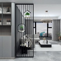 Nordic wrought iron screen partition living room entrance barrier decoration simple shelf custom