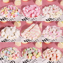 500g mixed color marshmallow cake decoration love heart shaped rainbow cylindrical flower grain ice cream decoration plug-in