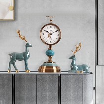 European-style living room home desktop time clock creative fashion Nordic modern minimalist TV cabinet pendulum table clock