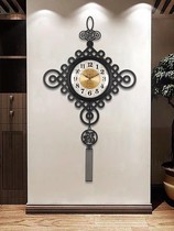 New Chinese style Chinese knot bell metal home living room Classical timepiece Chinese Wind mute Atmospheric European-style clock