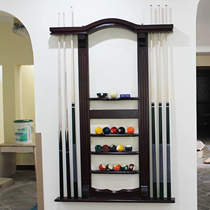 TENGBO billiards pole rack carving solid wood pool club shelf multifunctional hanging wall Rod rack TENGBO produced