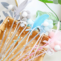 Marshmallow cat stick cat Rod fairy tease stick plush feather Net red funny cat toys funny cat supplies