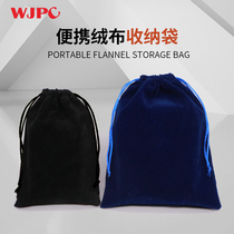 Drawstring corset portable storage bag flannel bag Texas Hold 'em chip coin storage bag black blue flannel bag