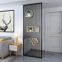 Nordic simple stainless steel screen partition living room light luxury metal iron small apartment porch barrier grille customization
