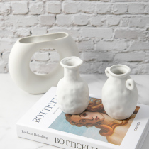INS Wind white ceramic vase Nordic simple shooting props creative fashion DIY dried flower hipster living room flower arrangement starry table home decorations set
