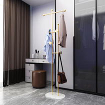 Light luxury floor-to-ceiling hanger Bedroom Wrought iron hanger shelf Simple coat rack Clothing rack Clothes display rack