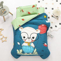 Kindergarten cotton quilt six-piece set baby children into the kindergarten bed sheets three-piece mattress bedding
