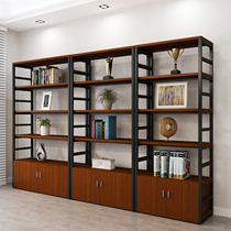 Steel and wood shelf Multi-layer shelf Container combination display cabinet Cosmetics display cabinet storage rack Office storage rack