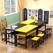 Picture book library Reading area Tables and chairs Kindergarten library Childrens painting room tables Educational institutions Training hosting combination