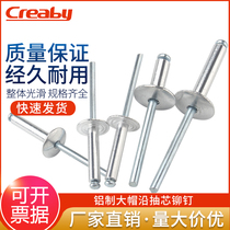 Aluminum pull nail large cap along blind rivet aluminum open type large head pull rivet large flat head pull nail M4M5