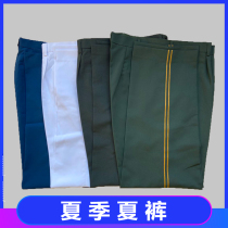 Summer clothes light and breathable single pants olive pine branch color sky blue sea White summer pants