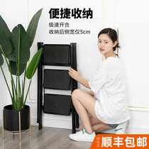 Indoor folding herringbone ladder household ladder household thick aluminum alloy staircase two or three steps multi-function ladder stool