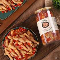 Boneless chicken feet citric acid spicy barrel not spicy bony chicken claw Net red instant canned bag 500g a pound frozen