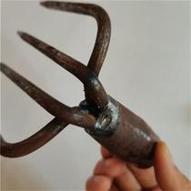 Pulling cotton flower Rod agricultural tools iron rake agricultural tool steel rake grappling hook nail rake three or four tooth rake loose soil Harrow turning soil rake mud