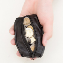 Genuine Leather Mini Zero Wallet Brief Portable Goat Leather Small Wallet Large Capacity Coin Bag Softkey Bag Genders Universal