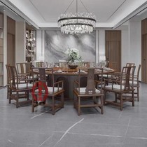 Hotel dining table electric big round table new Chinese restaurant restaurant card seat club box sofa teahouse dining table and chairs