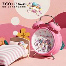 Zhiwei x Hello Kitty alarm clock Children and girls students use wake-up artifact alarm powerful wake-up bedroom bedside clock
