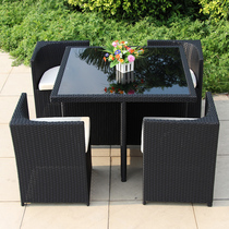 Mojia outdoor table and chairs Cane Chair Patio Garden Villa balcony Tea table and chairs Combined Yangguang Room outdoor rattan furniture