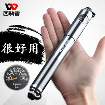 West riders small pump high pressure portable mini bike road mountain bike basketball beauty mouth inflatable