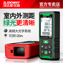 Deep Dawei outdoor laser rangefinder Handheld high-precision infrared measurement electronic ruler measuring room meter Outdoor green light