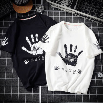 Tide Cards Short Sleeve Mens Summer T-Shirt Fat Sub Trend Plus Fats Up For Code Han Edition Students Loose Clothing Pure Cotton Compassionate