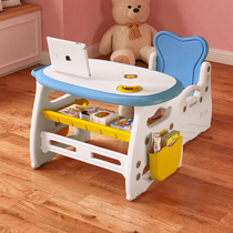 Childrens desk writing table and chairs Suit Kindergarten Baby Learning Table Toddler Homework Desk Girl for Home