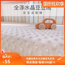 Love to spring and autumn warm bubble Crystal bean curl baby bed sheet mattress protective cover comfortable and soft