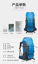 2021 new outdoor backpack picnic mountaineering bag travel sports backpack large capacity rain cover backpack 60L