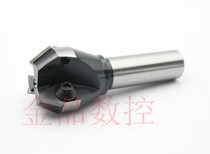 Hongchang 45 degree straight shank indexable chamfered triangular milling cutter head φ20-100 handle length 20 straight shank alloy milling cutter
