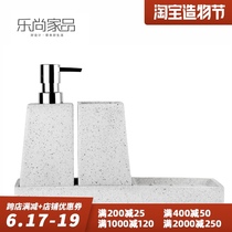 Characteristic sandstone bathroom three-piece bathroom wash set Personality creative home accessories Model room accessories