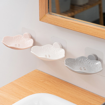 Non-perforated wall-mounted soap box toilet drain soap box simple creative soap rack water-free soap rack