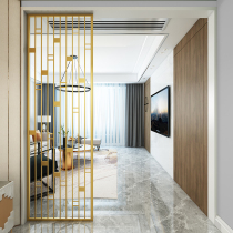 Net red partition decorative screen bedroom shelter home simple modern European porch light luxury metal iron metal