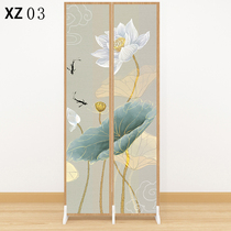 New Chinese solid wood screen partition Living room small apartment type entrance Feng Shui entrance folding mobile bedroom occlusion household