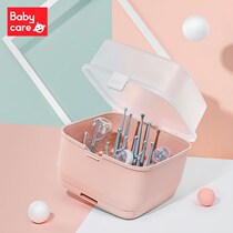 babycare baby bottle storage box drain rack baby bottle tableware storage box with cover dustproof drying