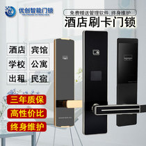 Hotel door lock magnetic card induction lock hotel door lock smart electronic rental apartment lock homestay IC card swipe card door lock