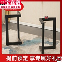 Wrought iron metal table leg bracket table foot table leg bracket computer conference desk desk iron shelf